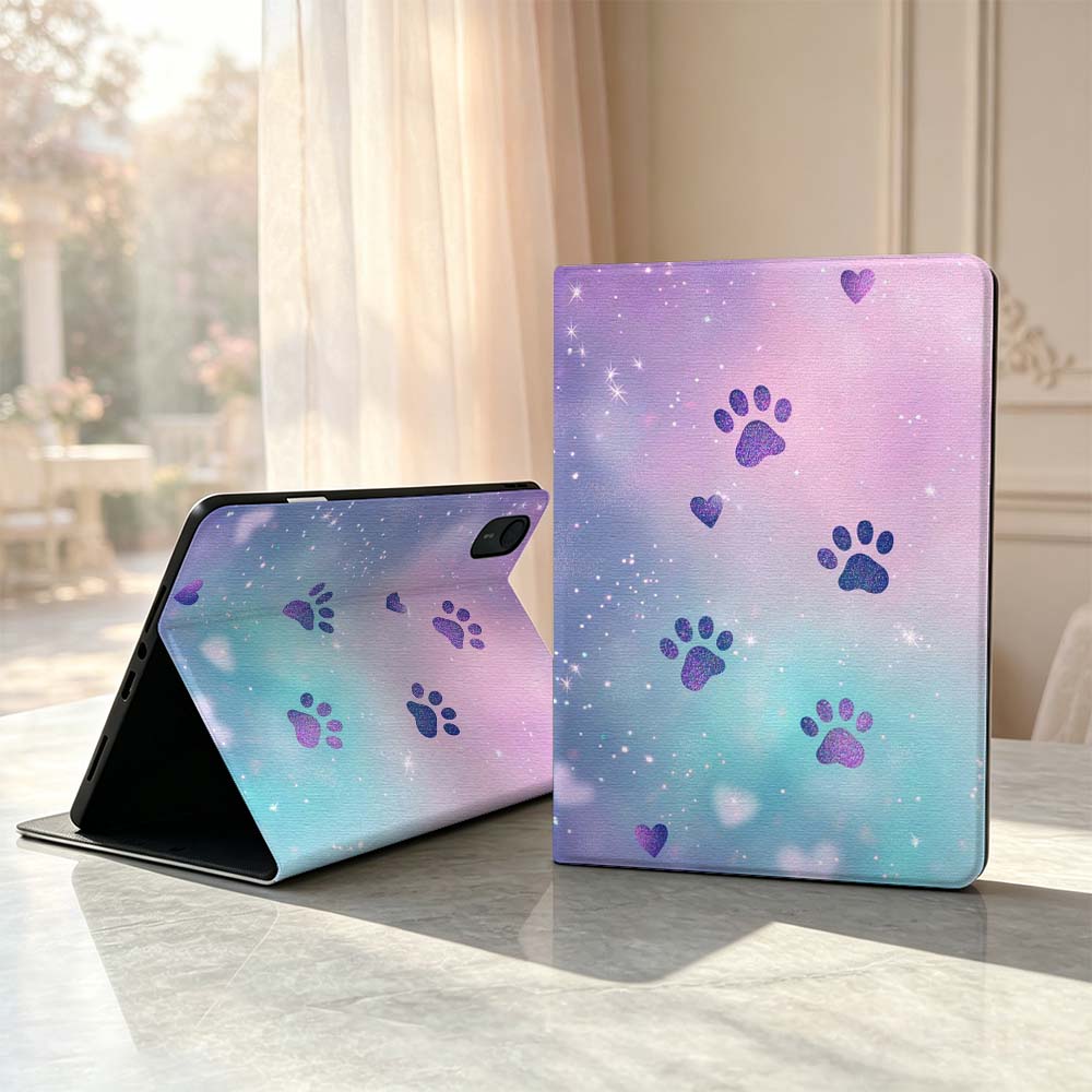 Lenovo Tablet P12 Accessories - Karikatür Simli Pati İzleri Desenli Yumuşak